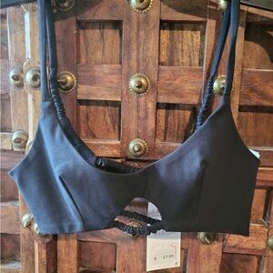 Zara Black Bralette Top